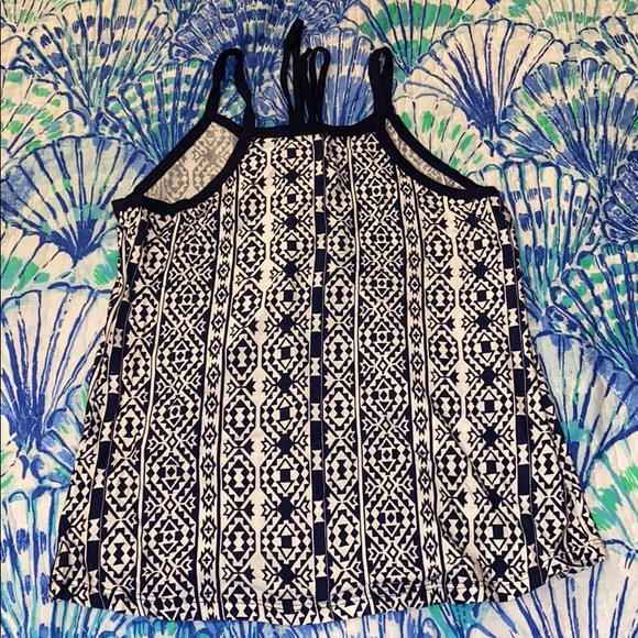 NWT A’gaci tribal print lattice tank top - Picture 3 of 3